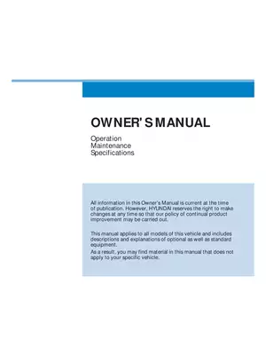 Hyundai i20 Owner’s Manual Guide