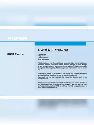 Hyundai KONA Electric Owner’s Manual Guide PDF