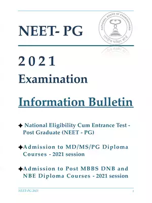 NEET PG 2021 Application Form