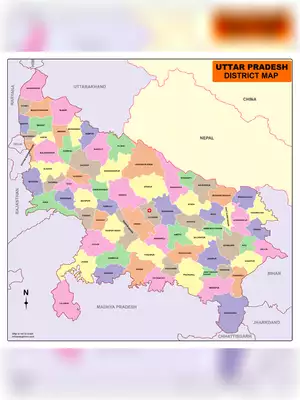 Uttar Pradesh District Map HD PDF