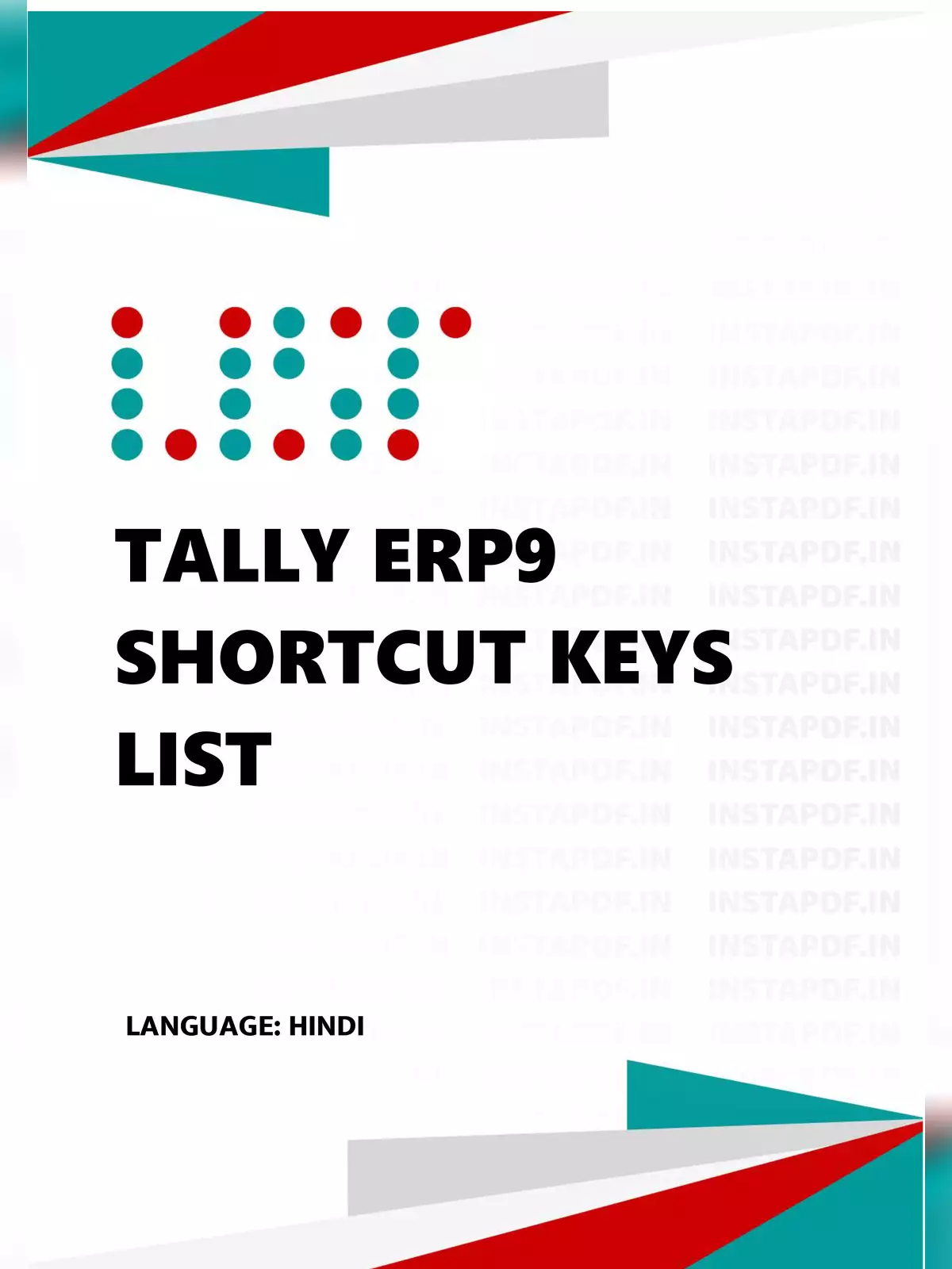 Tally ERP 9 Shortcut Keys List