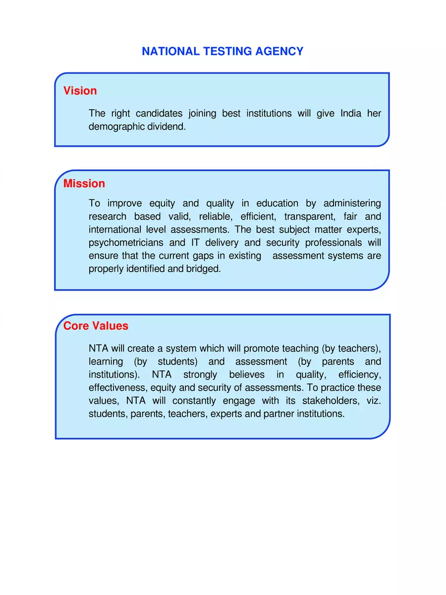 2nd Page of UGC NET Information Brochure 2021 PDF