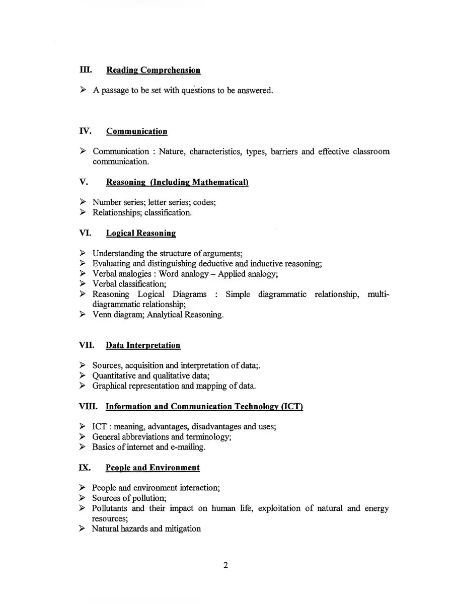 2nd Page of UGC NET Syllabus 2021 PDF