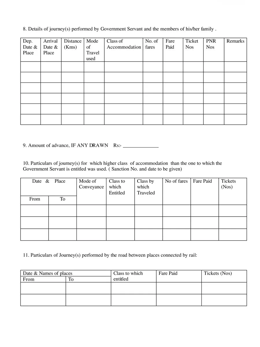 2nd Page of LTC Claim Form PDF