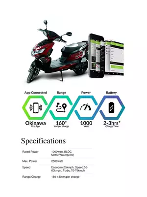 Okinawa IPraise Electric Scooter Brochure