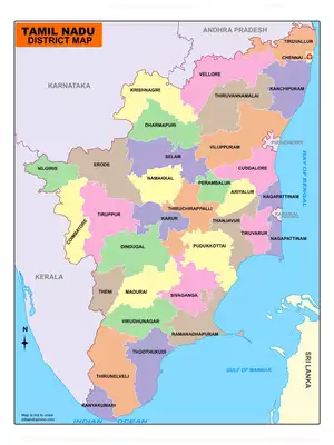 Tamil Nadu River Map