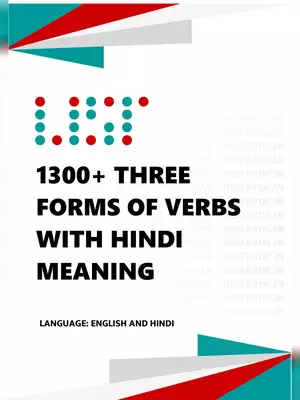 1300+ Three Forms of Verbs with Hindi Meaning