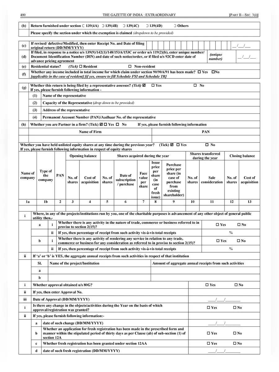 2nd Page of ITR Form 7 AY 2021-22 PDF