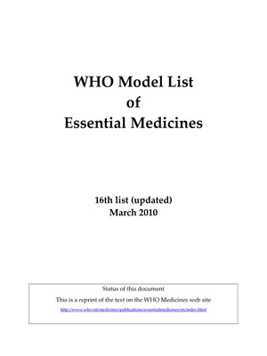 Essential Medicines List