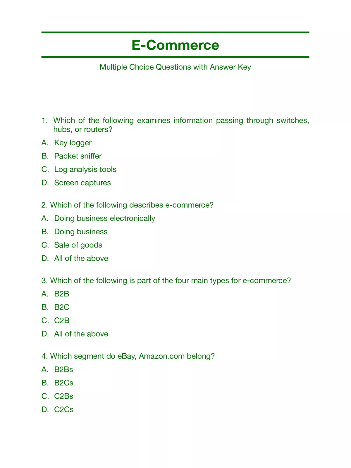 Digital Business MCQ with Answer
