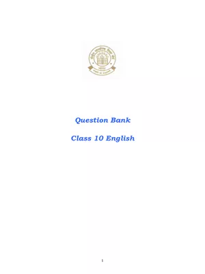CBSE Class 10 Board Exam Question Bank 2021