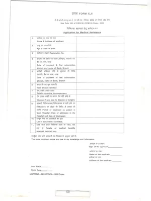 Delhi Labour Medical Assistance Form