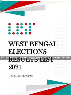 Election Results 2021 West Bengal List