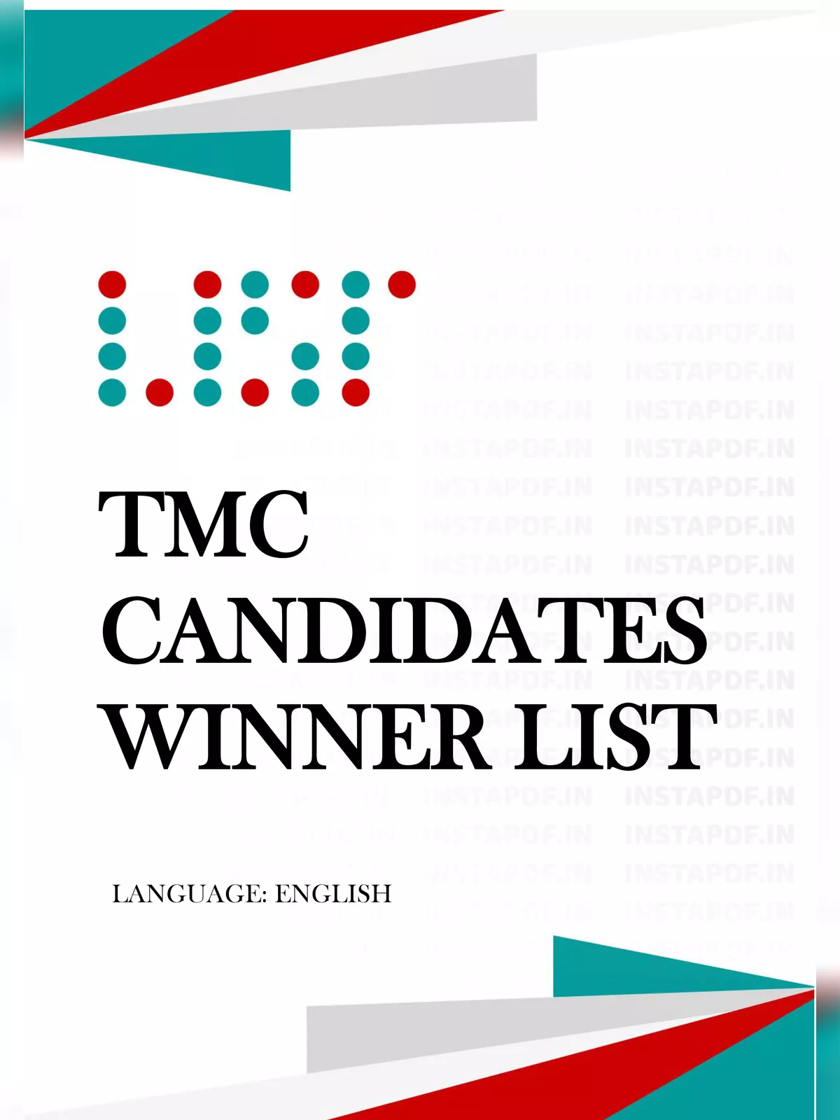 TMC Winner MLA Candidate List 2021