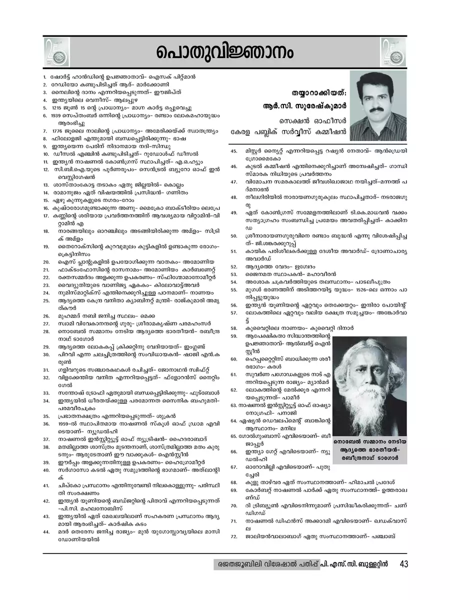 2nd Page of PSC Vajra Jubilee Book PDF