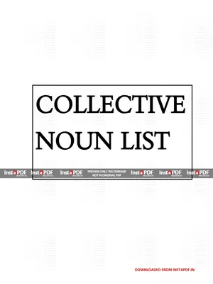 List of Collective Nouns PDF