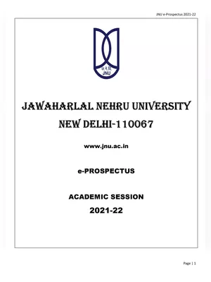 JNU Prospectus 2021-22