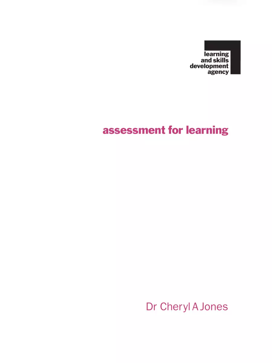2nd Page of Assessment for Learning PDF