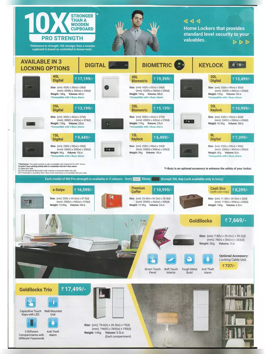 2nd Page of Godrej Home Security Locker Price List PDF