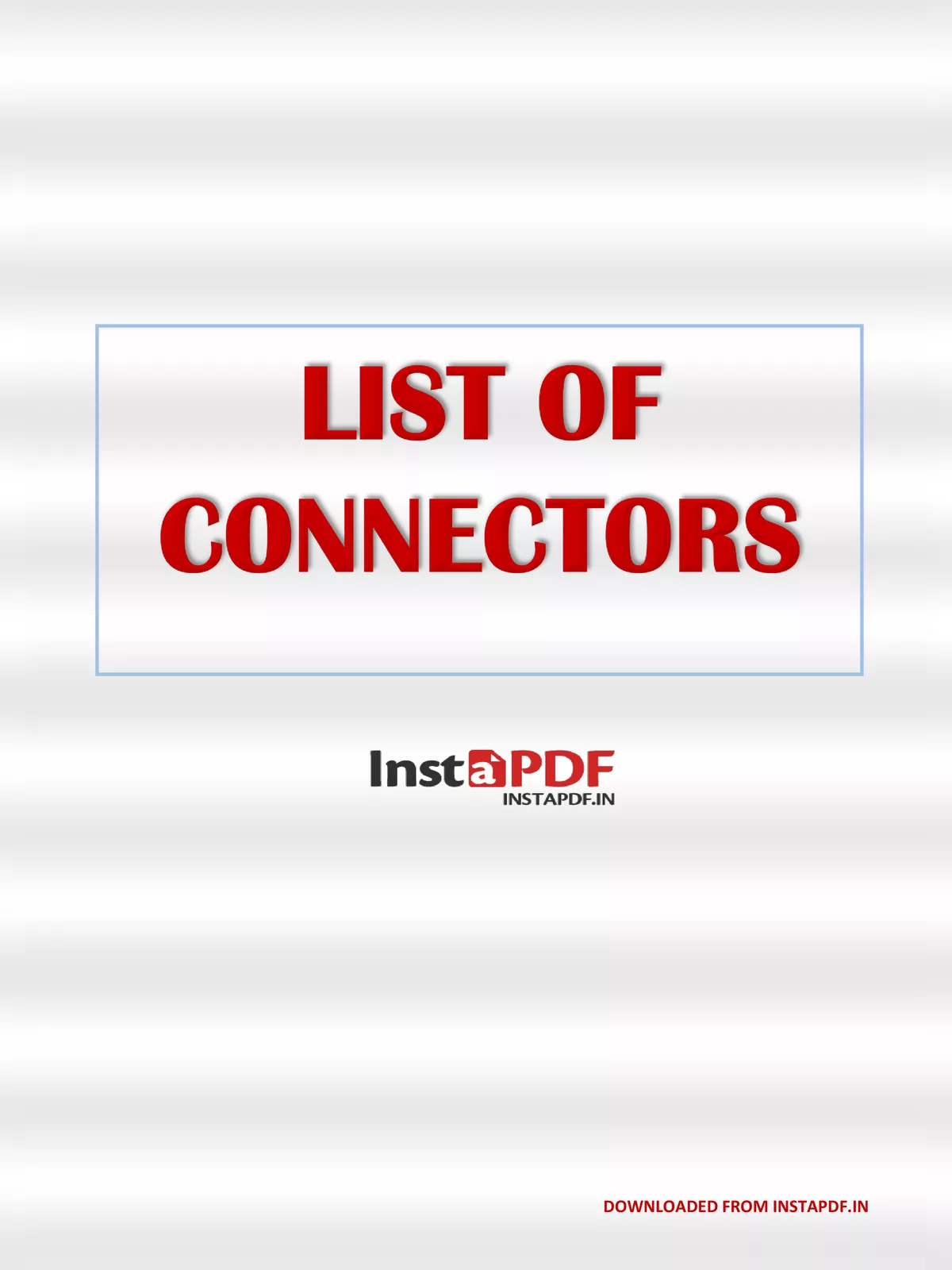 List of Connectors