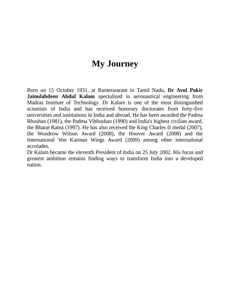 2nd Page of My Journey: Transforming Dreams Into Actions PDF