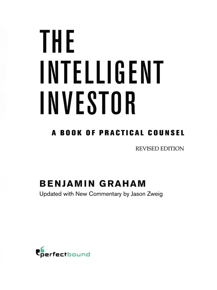 2nd Page of The Intelligent Investor PDF