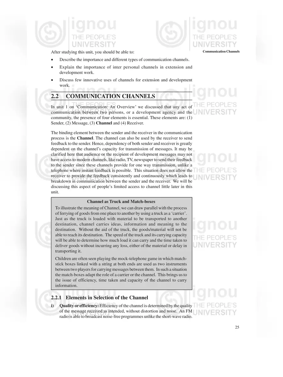 2nd Page of Types of Communication Channels PDF