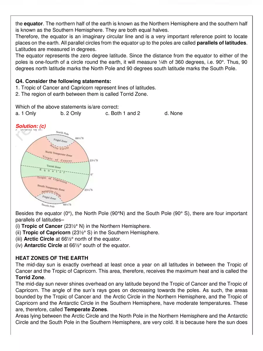 2nd Page of NCERT Geography MCQ for UPSC PDF