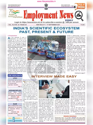 Employment Newspaper Second Week of September 2021