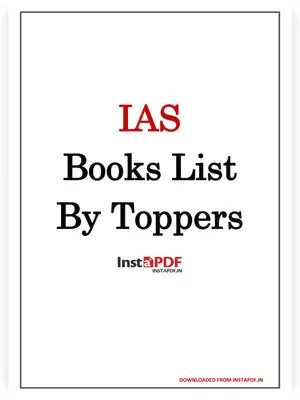 IAS Books List By Toppers