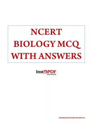 NCERT Biology MCQ with Answers