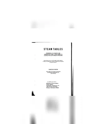 Steam Table & Chart