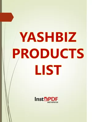 Yashbiz Products List