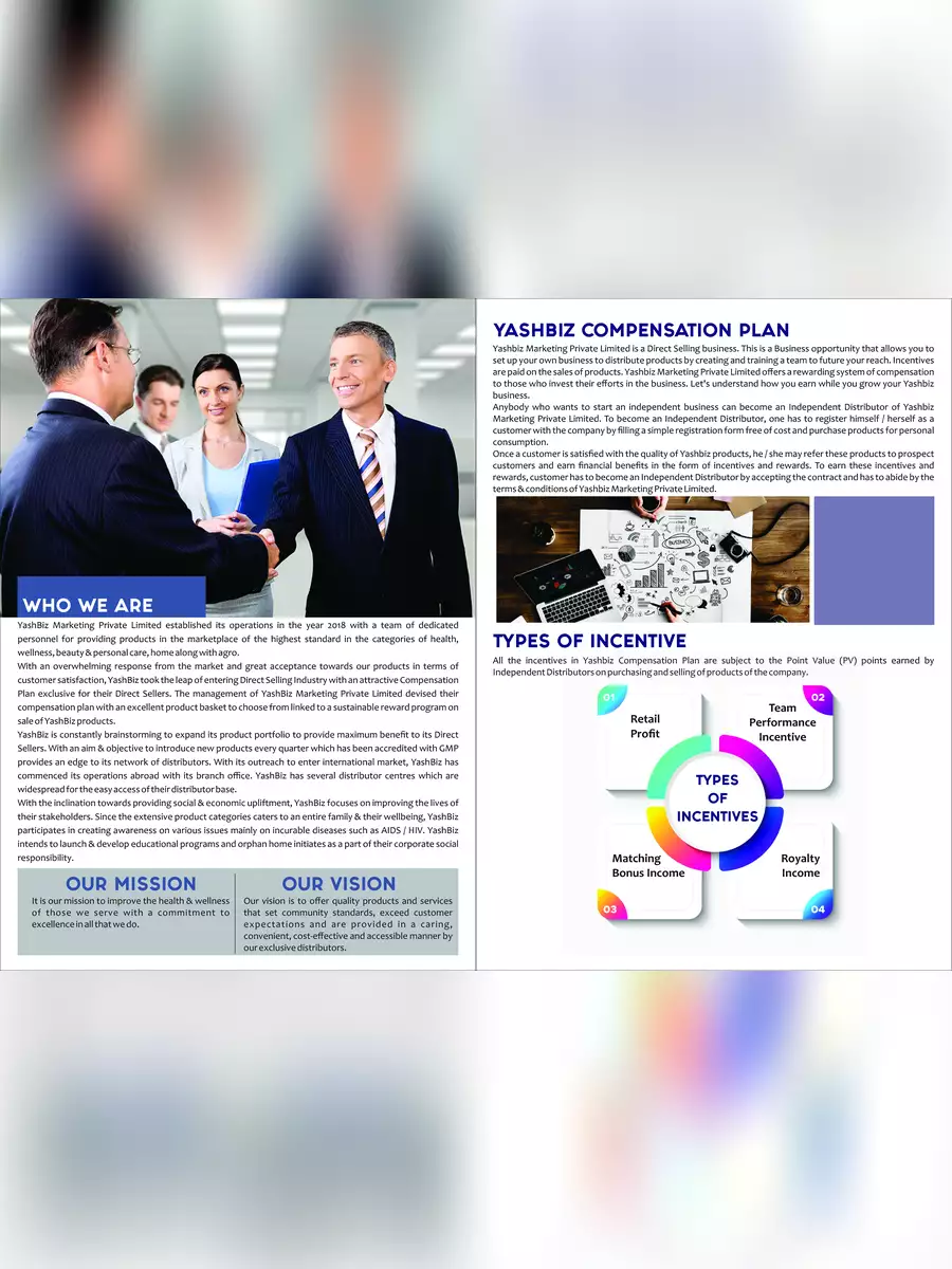 2nd Page of Yashbiz Marketing Plan PDF