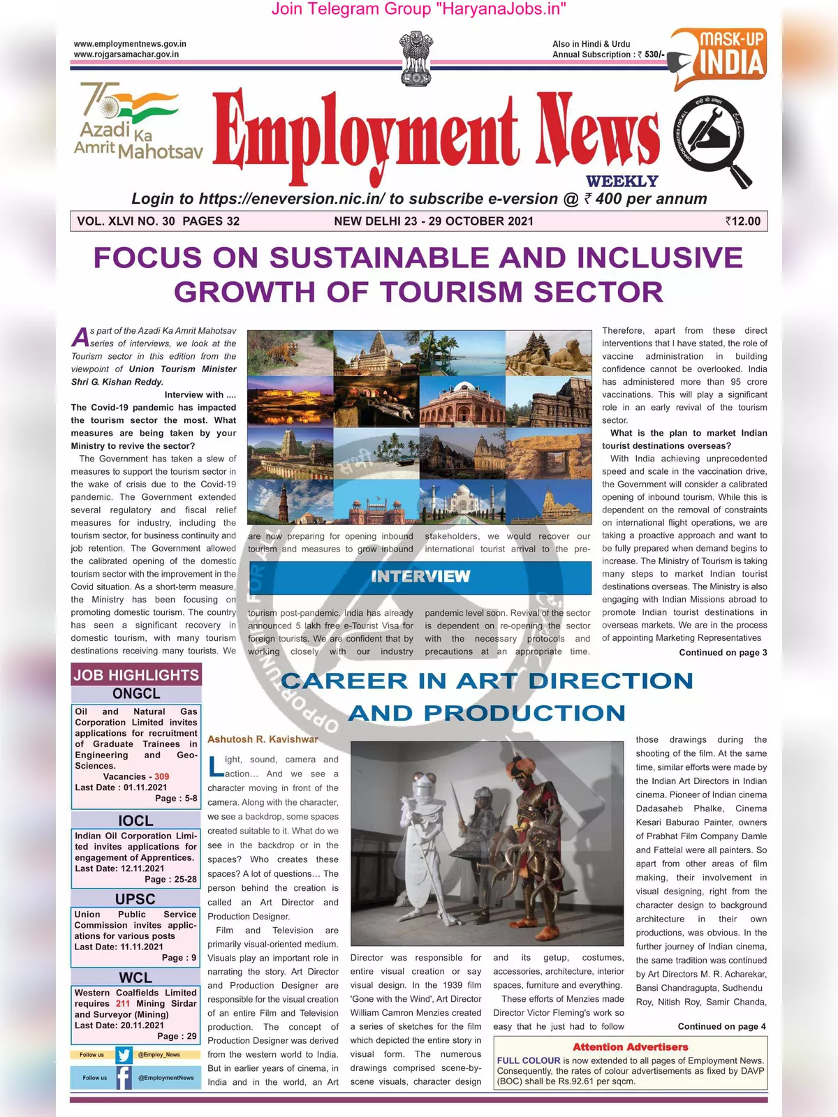 Employment Newspaper Fourth Week of October 2021
