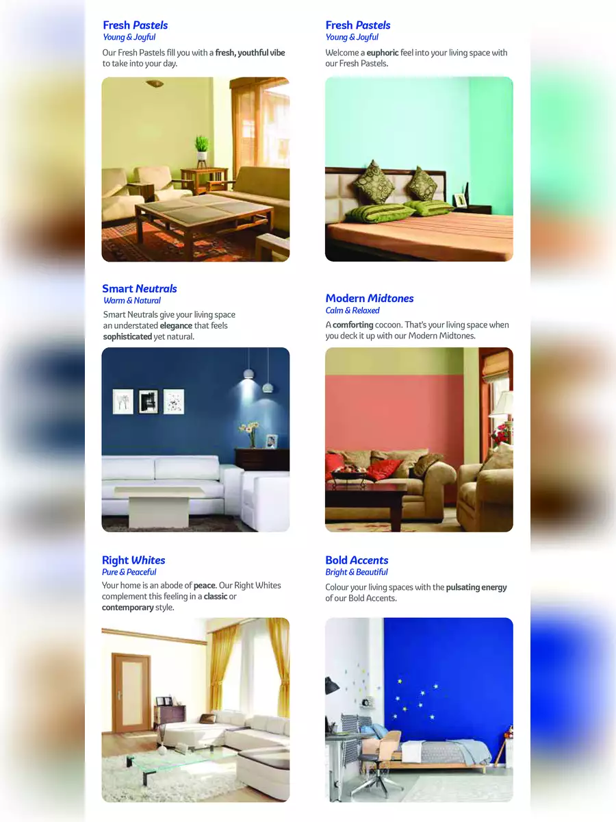 2nd Page of JSW Paints Shade Card PDF