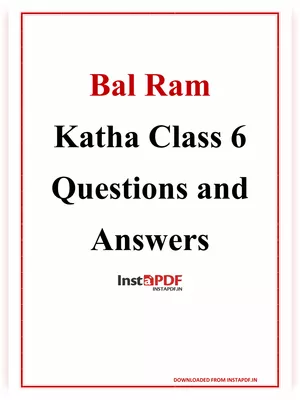 Bal Ram Katha Class 6 Question and Answers Hindi