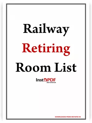 Railway Retiring Room List