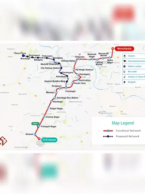 Uttra Pradesh Rail Metro Map