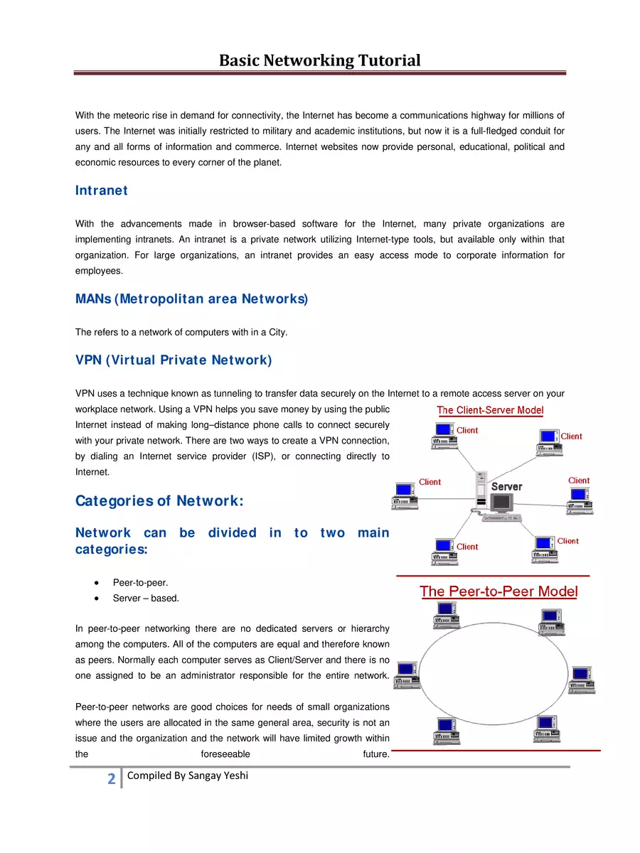 2nd Page of Networking Tutotrial PDF