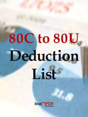 80C to 80U Deduction List