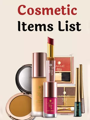 Cosmetic Items List PDF