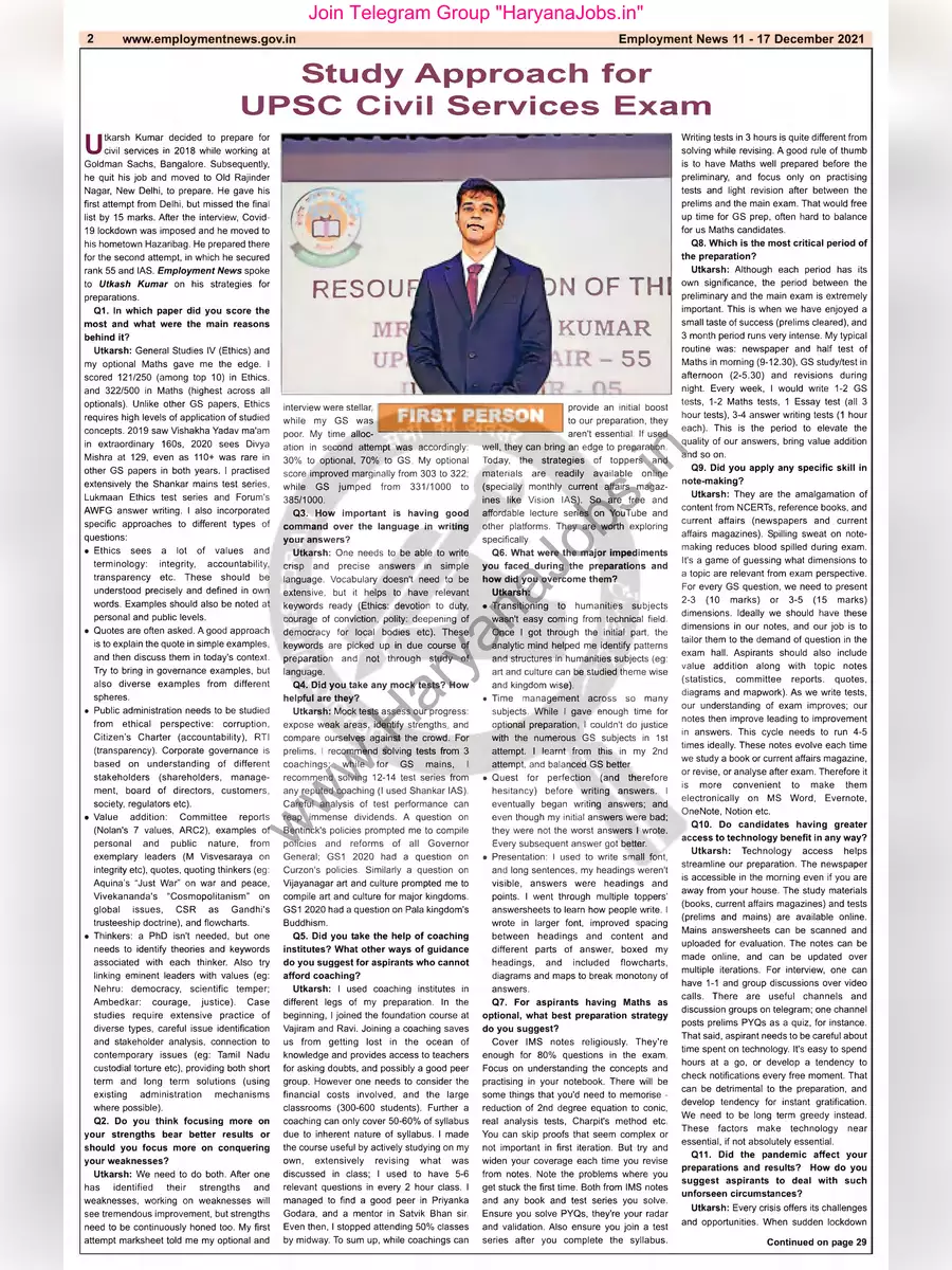 2nd Page of Employment Newspaper Second Week of December 2021 PDF