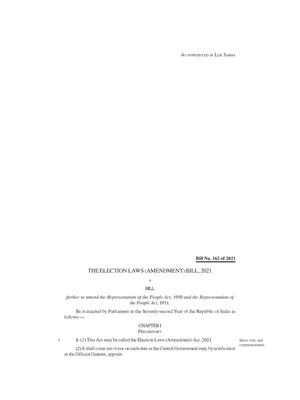 Election Laws (Amendment) Bill 2021