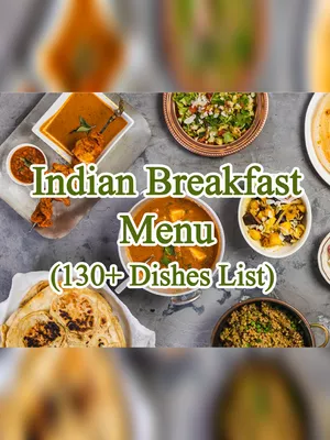 Indian Breakfast Menu List PDF