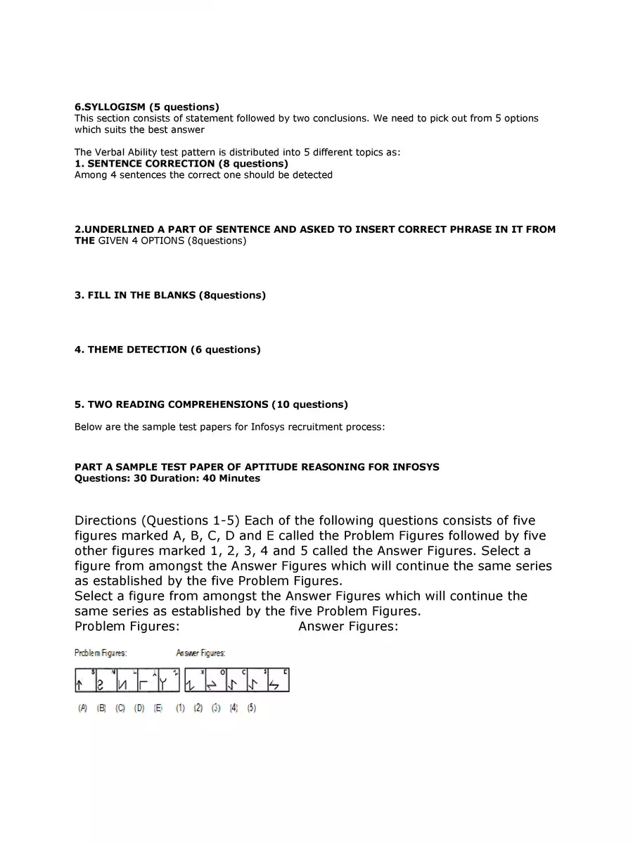 2nd Page of Infosys Pseudocode Questions and Answers PDF