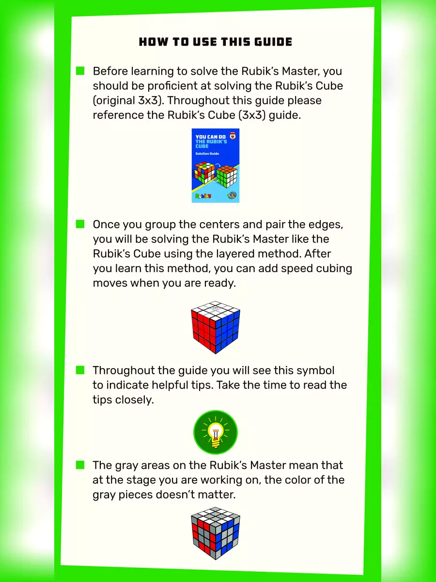 2nd Page of Rubik’s Cube Guide 3×3 PDF