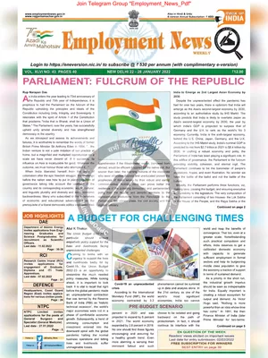 Employment Newspaper Fourth Week of January 2022