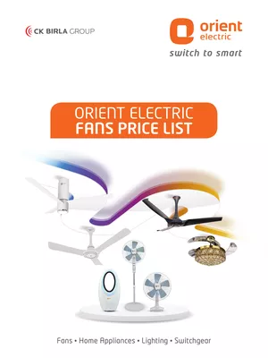 Orient Fans Price List 2024 PDF
