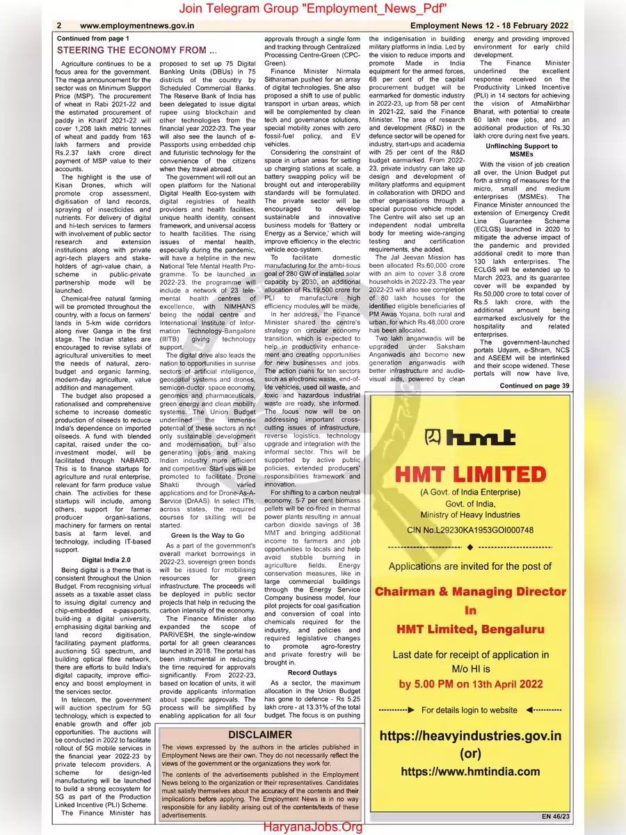2nd Page of Employment Newspaper Second Week of Feburary 2021 PDF